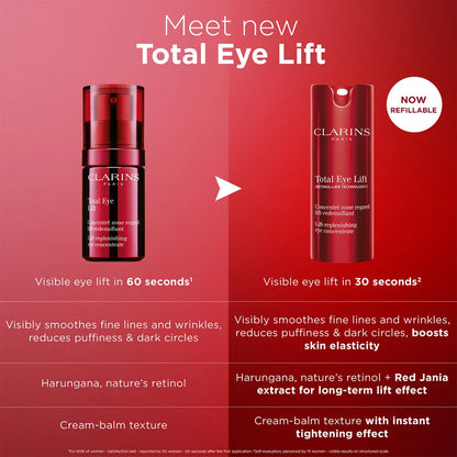 Total Eye Lift Refillable Eye Cream for Firming, Wrinkles, Dark Circles + Puffiness